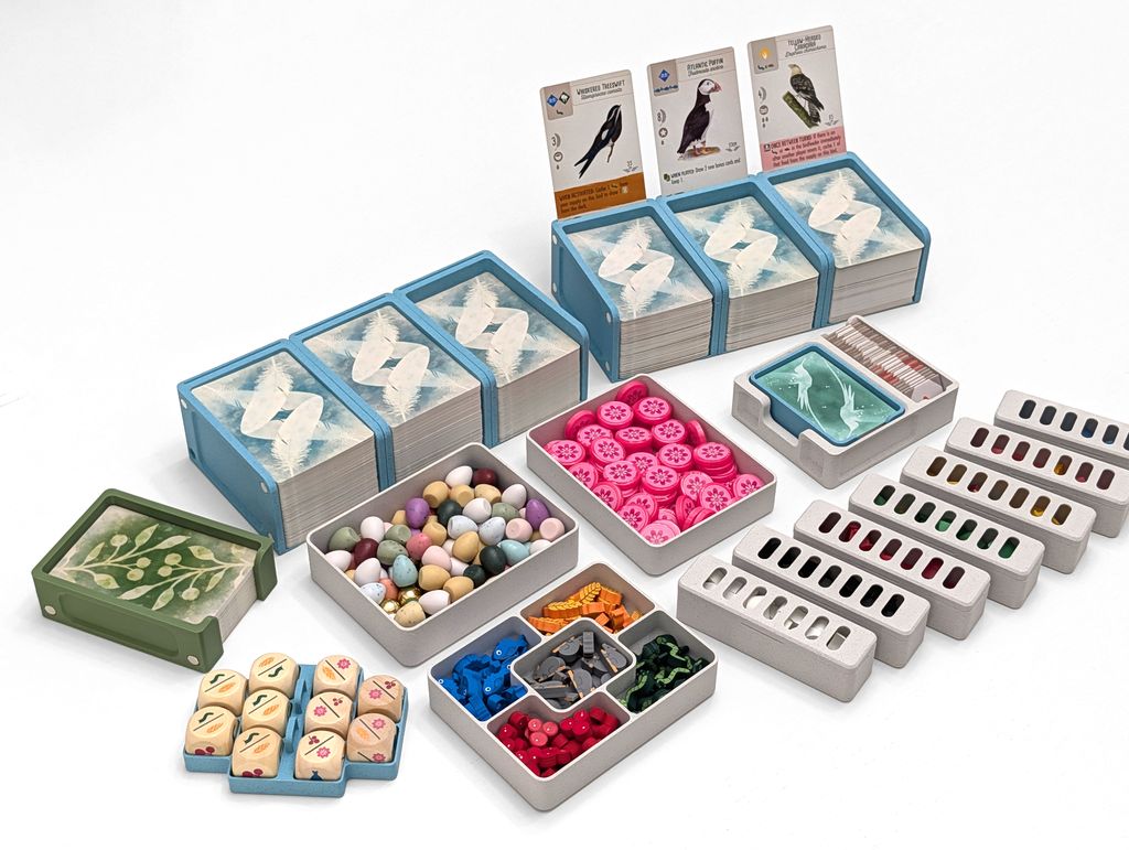 Free 3D Printable Insert for ALL Expansions to fit in Base Box | Wingspan