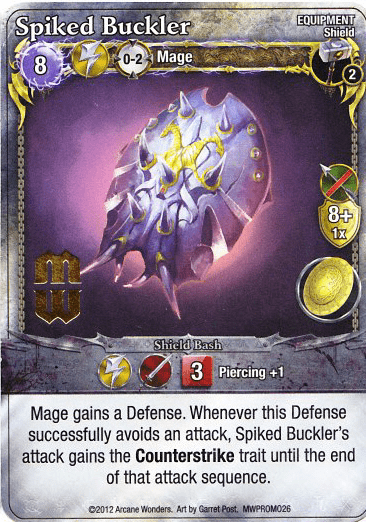 Mage Wars Spiked Buckler Promo Card Board Game Boardgamegeek