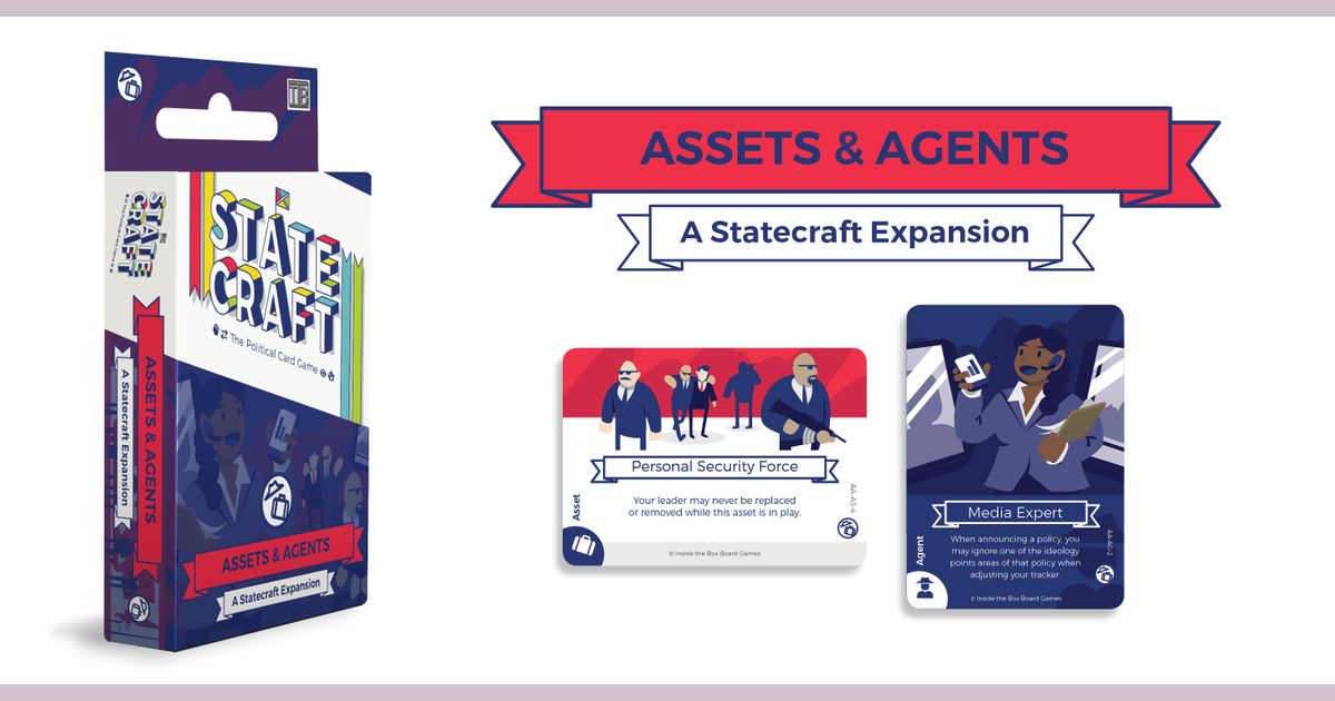 Statecraft The Political Card Game Assets & Agents Board Game