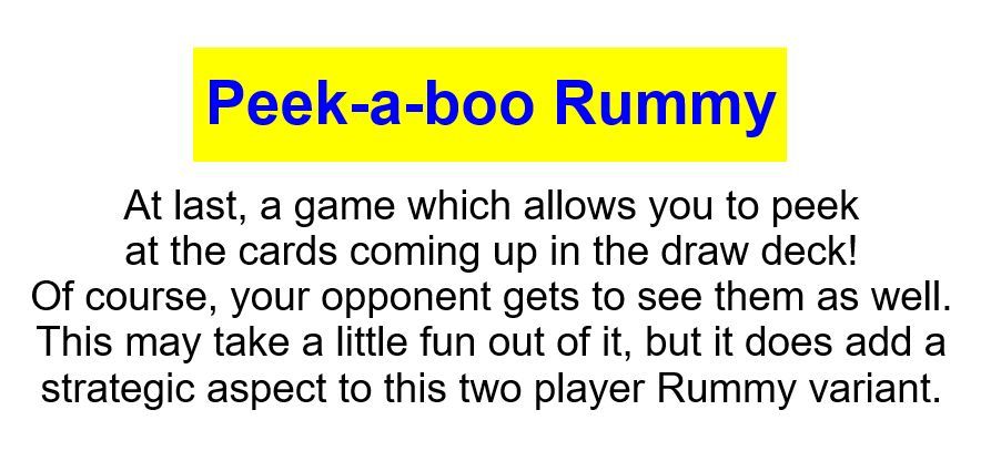 Peek-a-boo Rummy