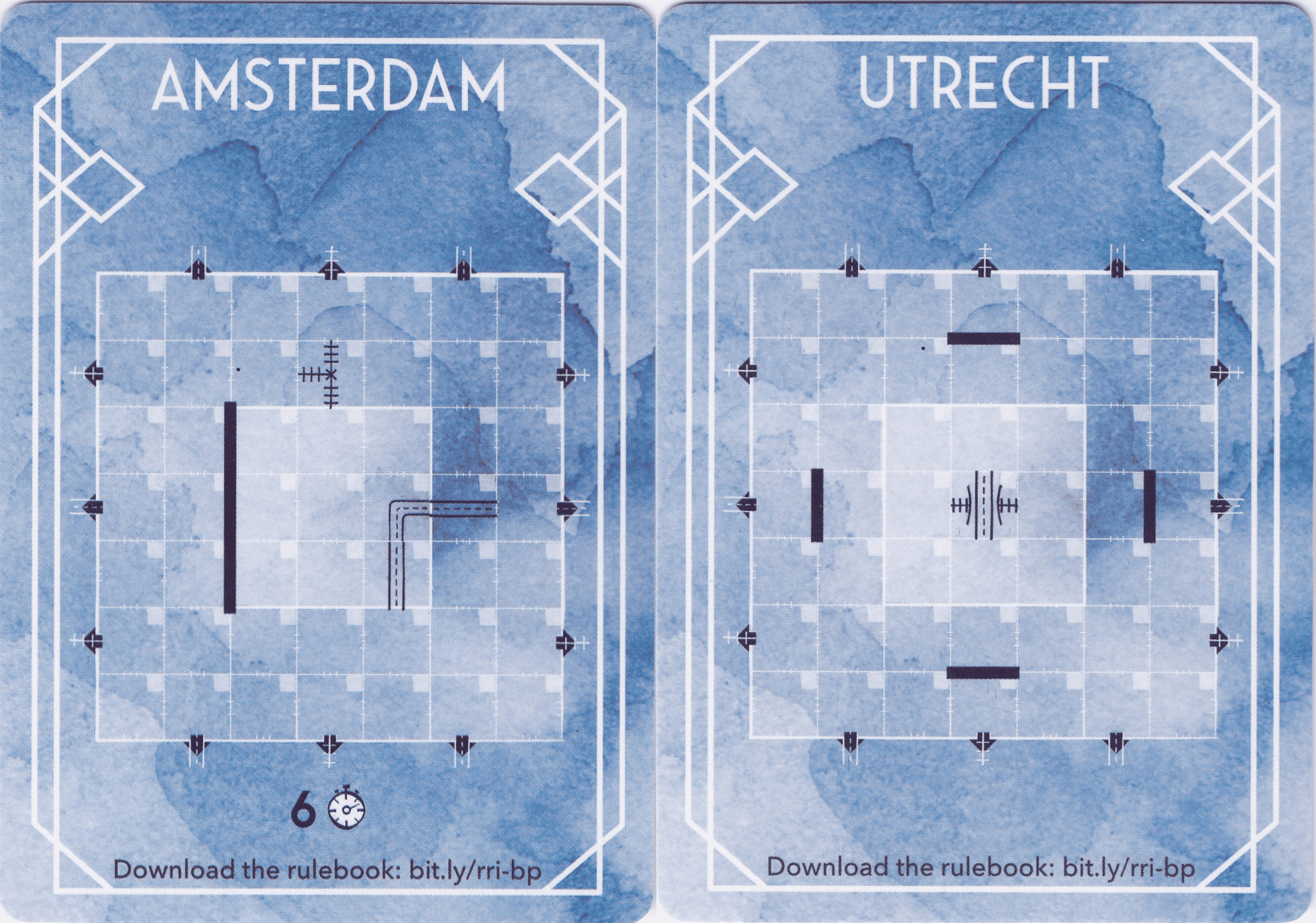 Railroad Ink: Utrecht and Amsterdam Blueprint Promo Card