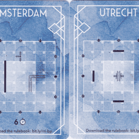 Railroad Ink: Utrecht and Amsterdam Blueprint Promo Card