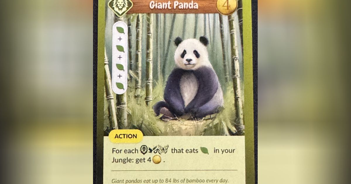 Biome: Giant Panda Promo Card | Board Game | BoardGameGeek