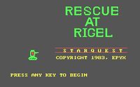 Video Game: Rescue at Rigel
