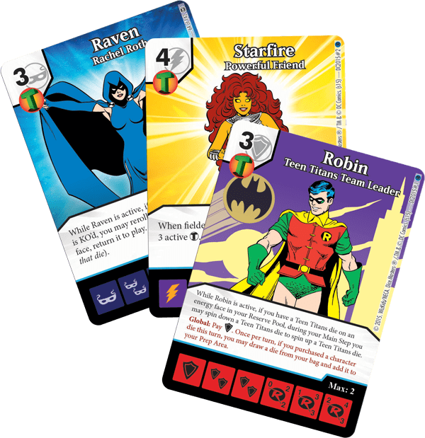 DC Comics Dice Masters: Teen Titans Promo Cards