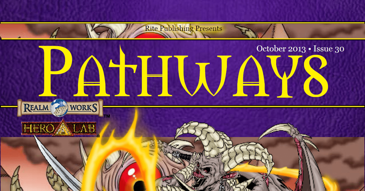 Pathways (Issue 31 - Oct 2013) | Issue | RPGGeek