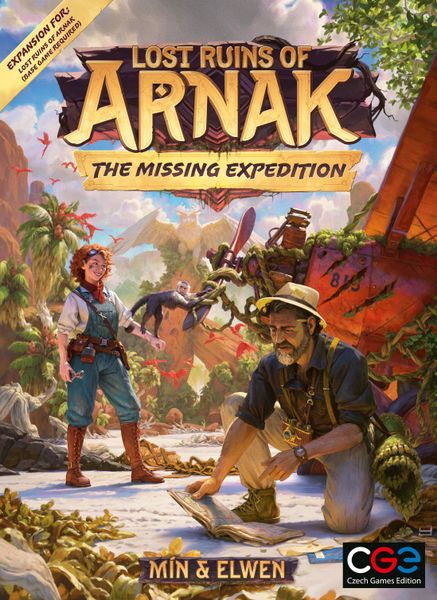 Lost Ruins of Arnak: The Missing Expedition, Czech Games Edition, 2023 — front cover (image provided by the publisher)