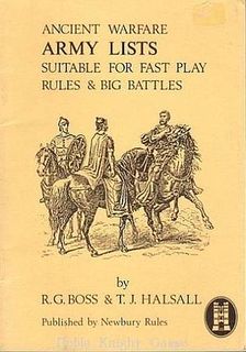 Ancient Warfare Army Lists suitable for Fast Play Rules & Big Battles