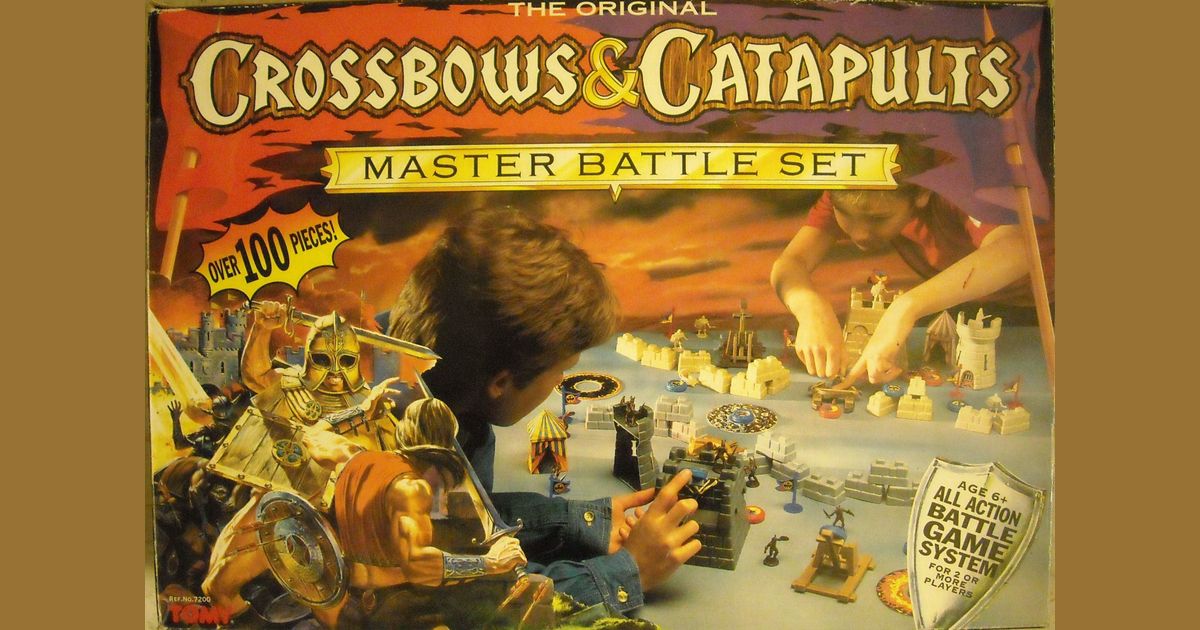 Rare Vintage Tomy Crossbows & Catapults Dragon Battle Set Spares 1983 