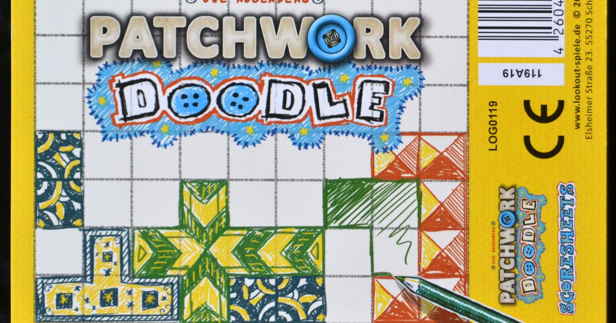 Patchwork Doodle Scoresheets Board Game Accessory BoardGameGeek