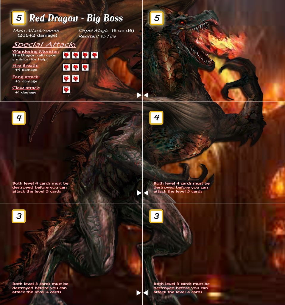 New Red Dragon cards | Dungeon Hack: The Dice Game