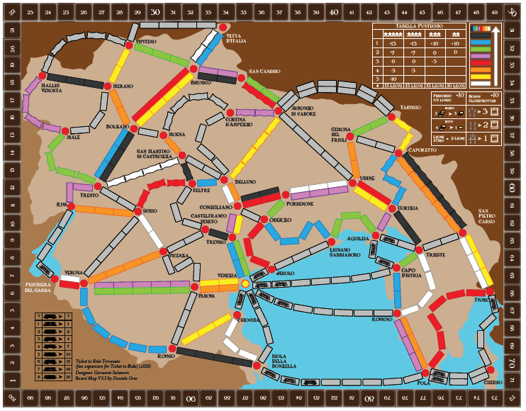 Coperta Triveneto (fan expansion for Ticket to Ride)
