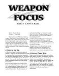RPG Item: Weapon Focus: Riot Control