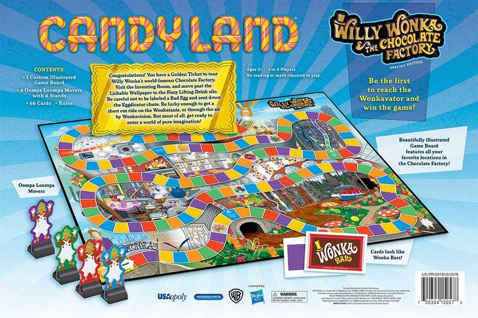 Candyland Willy Wonka and The Chocolate Factory Special Edition Game NEW