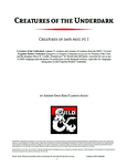 RPG Item: Creatures of the Underdark
