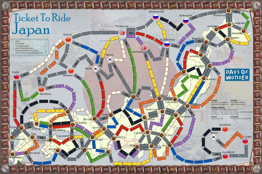 Japan (fan expansion for Ticket To Ride)