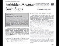 RPG Item: Birth Signs