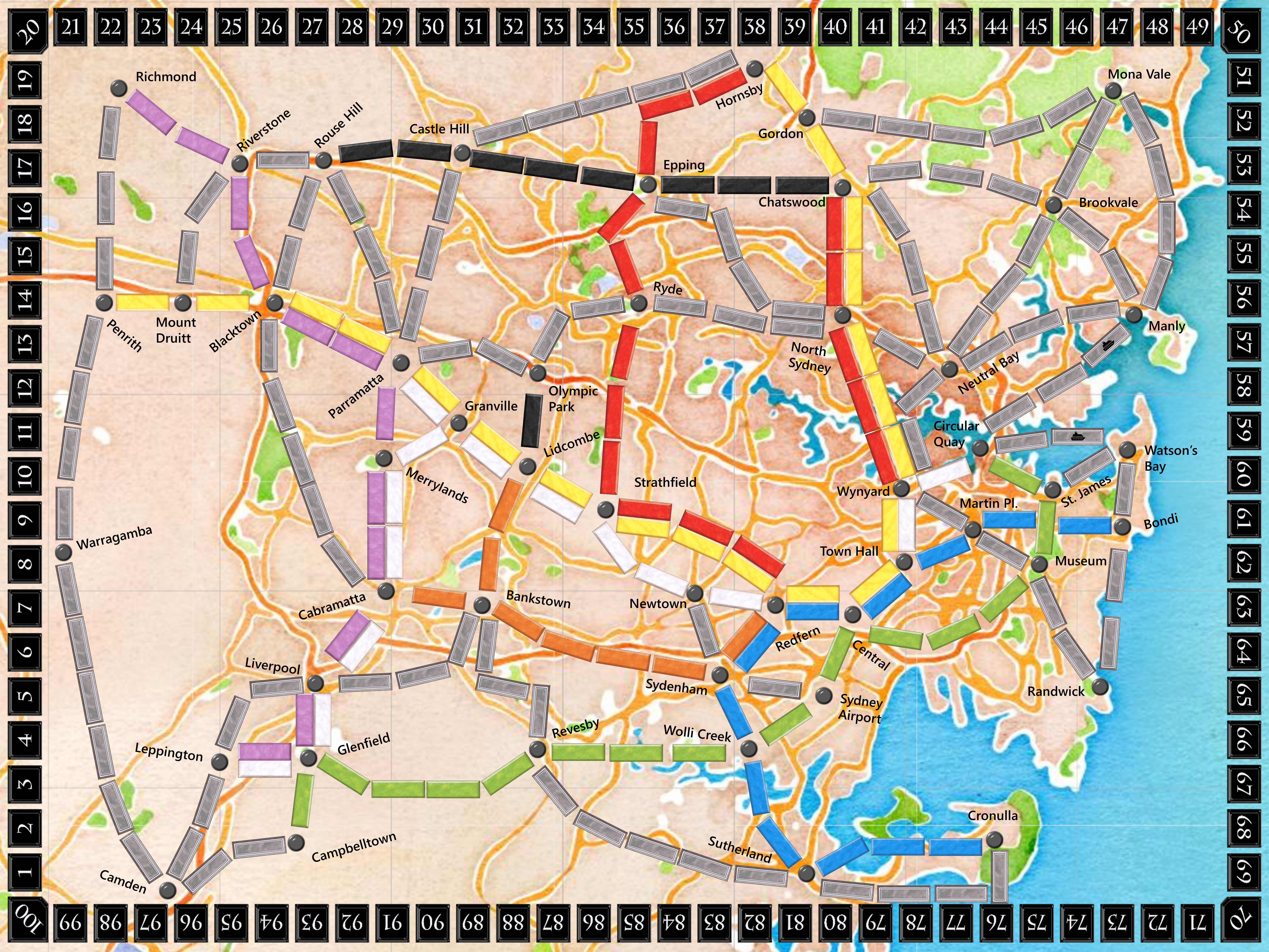 Sydney (fan expansion for Ticket to Ride)