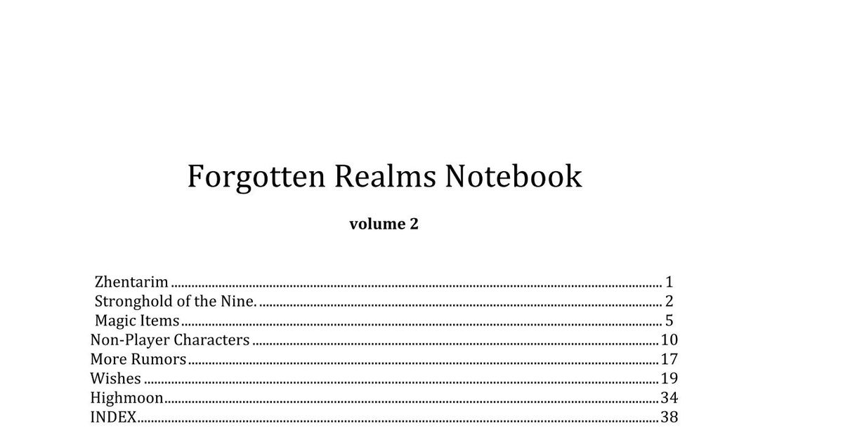 Forgotten Realms Notebook Volume 2 | RPG Item | RPGGeek