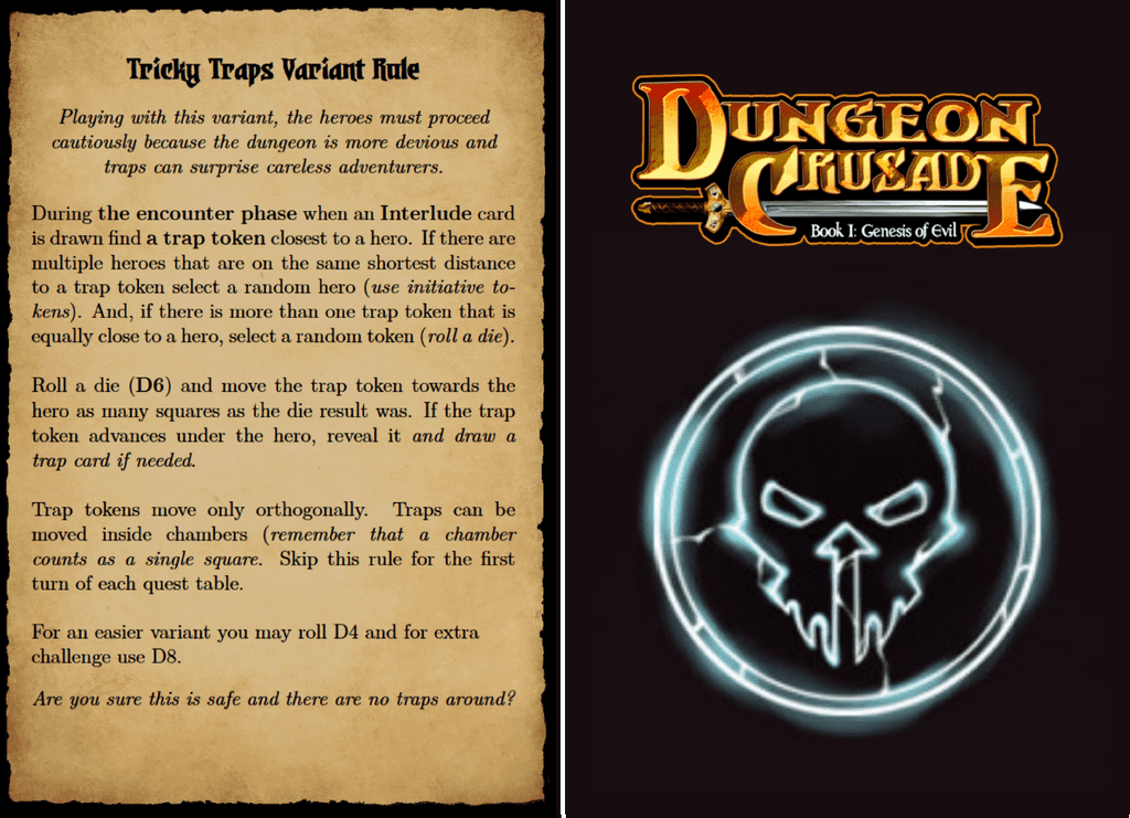 Tricky traps variant Dungeon Crusade Book I Genesis of Evil