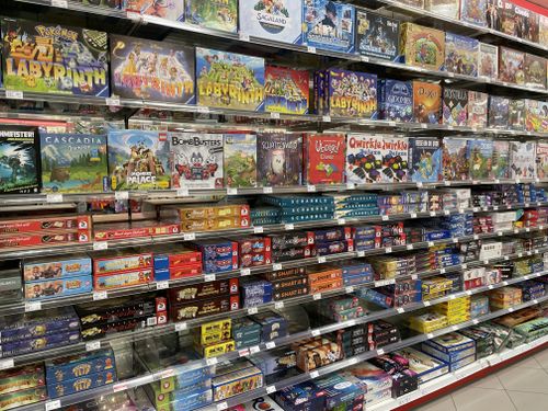 An average game display at an average Müller "drugstore" in Germany