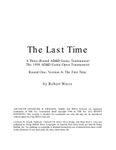 RPG Item: The Last Time: Round 1, Version A: The First Time