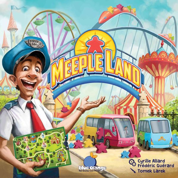 Meeple Land, Blue Orange Games, 2020 — front cover (image provided by the publisher)
