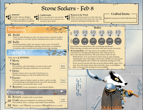 Badger faction board. (In Development! Not Final.)