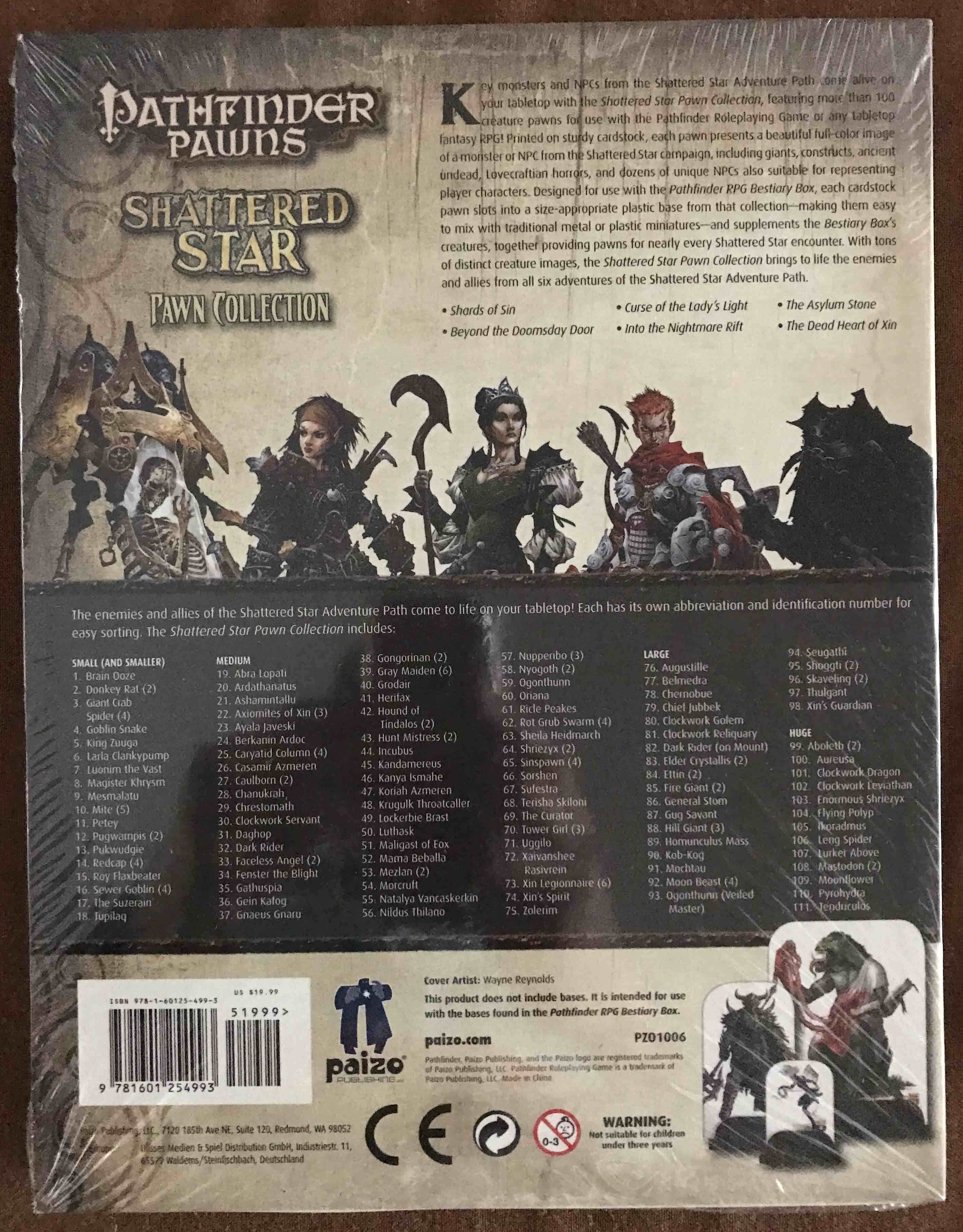 Pathfinder Pawns Reign of Winter Pawn Collection NEW FACTORY SEALED!  9781601255013