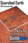 RPG Item: Scorched Earth 24" x 24" RPG Encounter Map