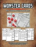RPG Item: Monster Cards: B/W - Challenge 0-2 (Except Dragons)