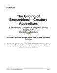 RPG Item: FURI7-01x: The Girding of Bronzeblood - Creature Appendixes