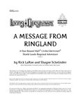 RPG Item: SHL2-01: A Message from Ringland