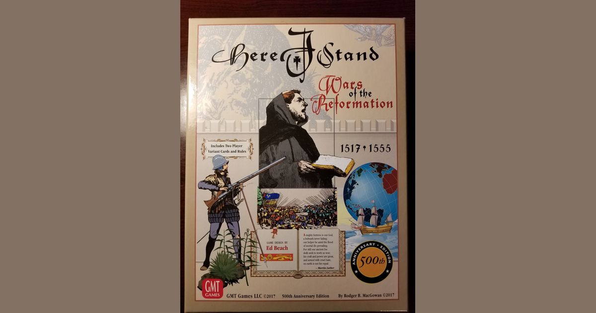 Here I Stand 500th Anniversary Edition Board Game BoardGameGeek