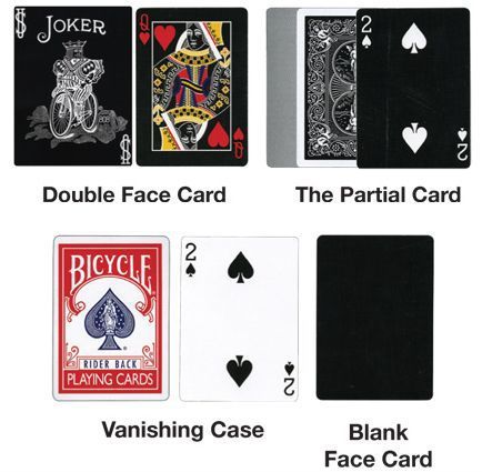BICYCLE MAGIC TRICKS PLAYING CARDS DECK NO FACE BLANK DOUBLE STRIPPER SHORT NEW