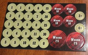 Shadows of Brimstone: Wounds and Numbers Die Cut Counter Sheet
