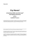 RPG Item: PAL5-03I: Cry Havoc!