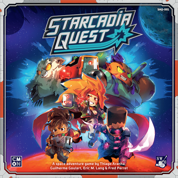 Starcadia Quest, CMON Limited/Spaghetti Western Games, 2019 — front cover (image provided by the publisher)