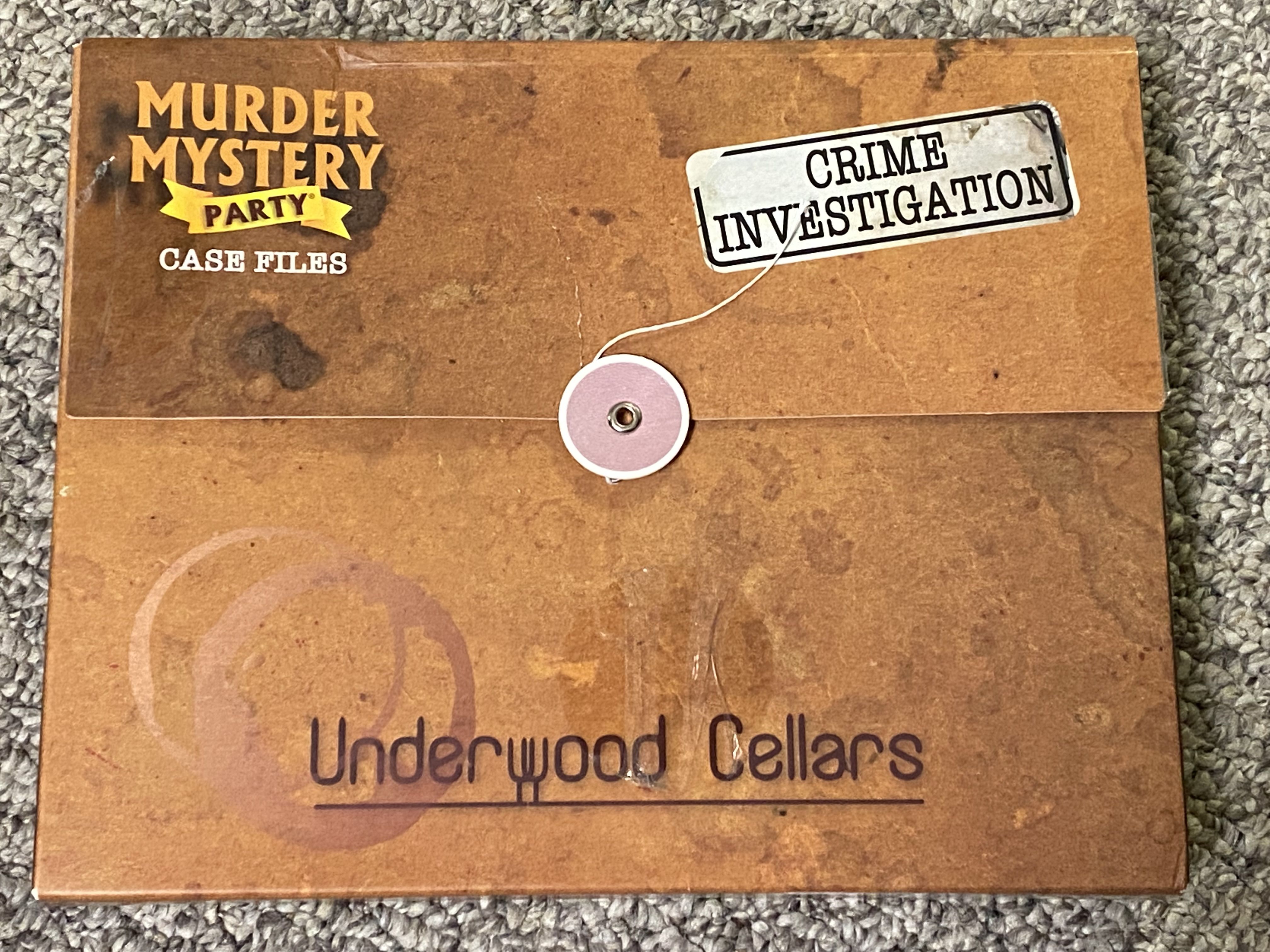 Cover art for Murder Mystery Party Case Files: Underwood Cellars