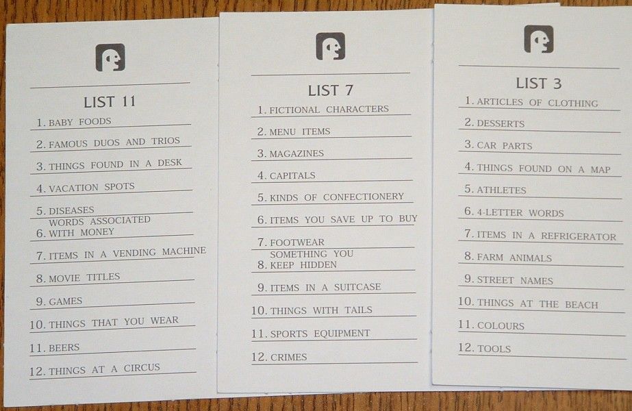 scattergories list 20