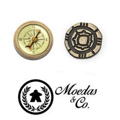 Lost Ruins of Arnak: Moedas & Co Metal Coins and 3D Compasses