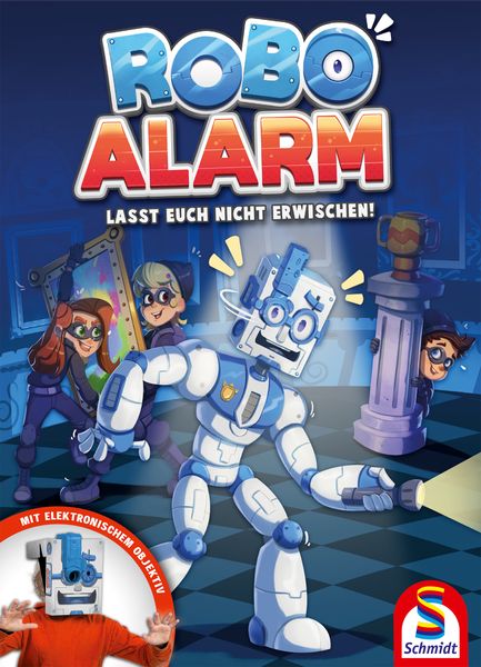 Robo Alarm, Schmidt Spiele, 2023 — front cover (image provided by the publisher)