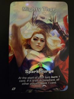 UNO Ultimate: Mighty Thor – Spark Surge Super Rare Foil Chase Card