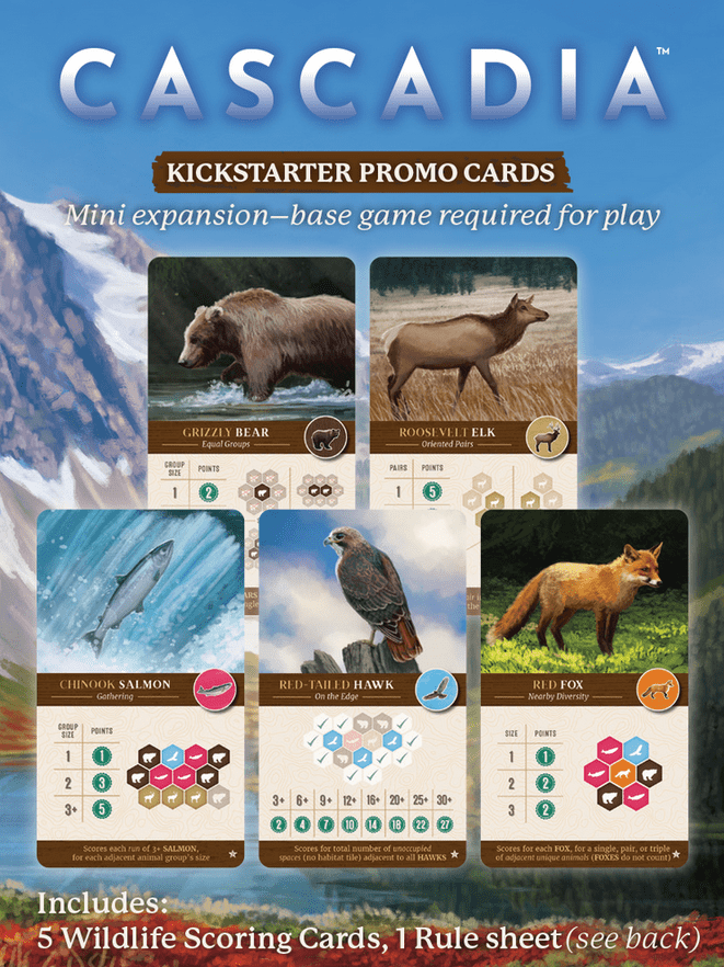 Cascadia: Kickstarter Promo Cards