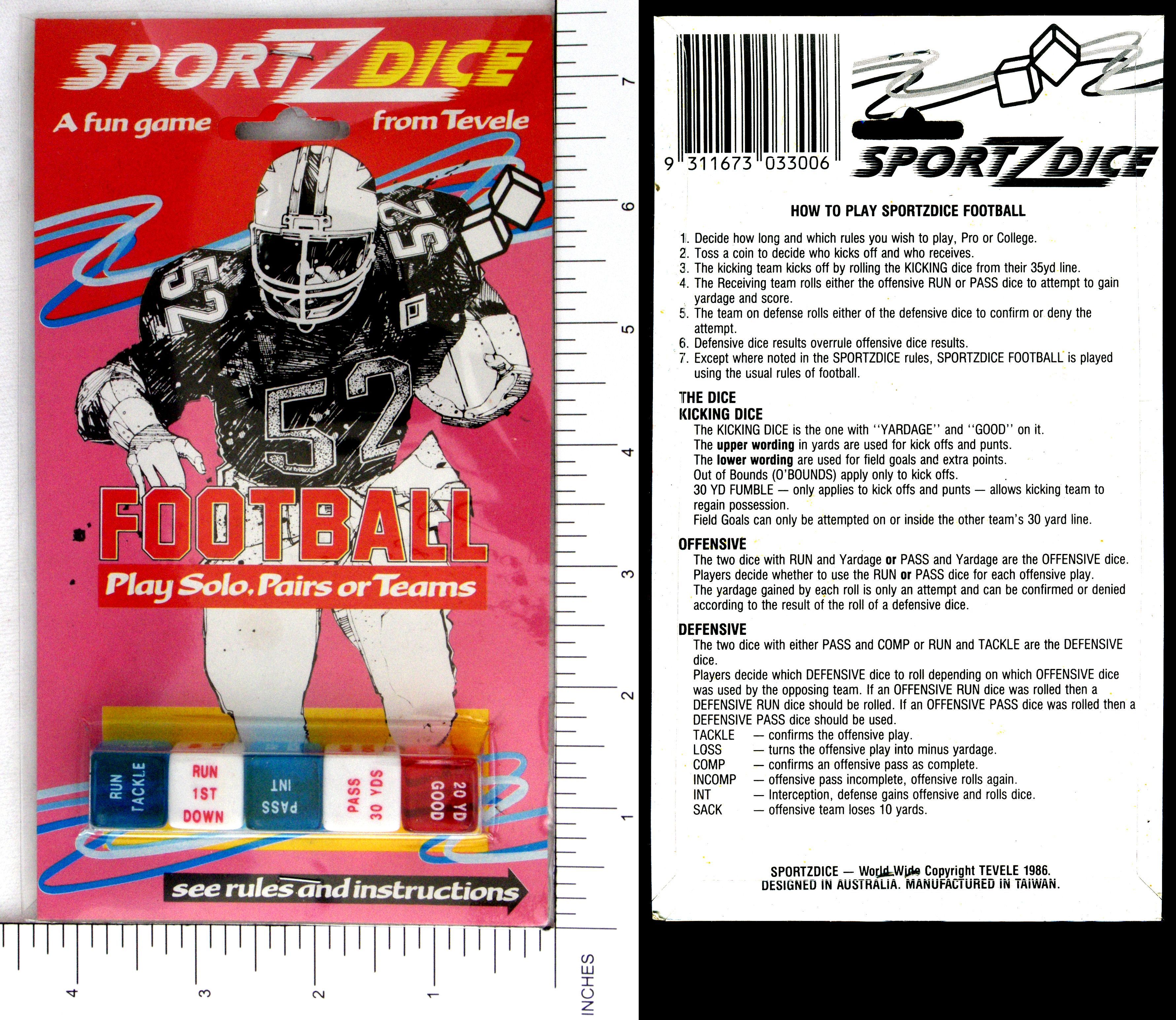 Sportz Dice: Football