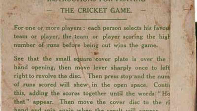 Wills's Woodbine Cricket Game