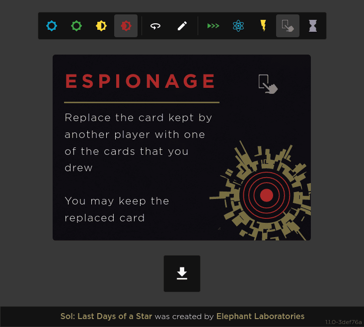 Sol Editor: online card creator | Sol: Last Days of a Star