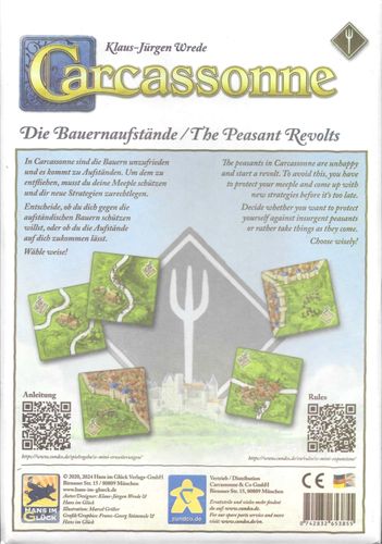 Carcassonne Peasant Revolts Mini Expansion Board Game - 2024 Edition, English Rules