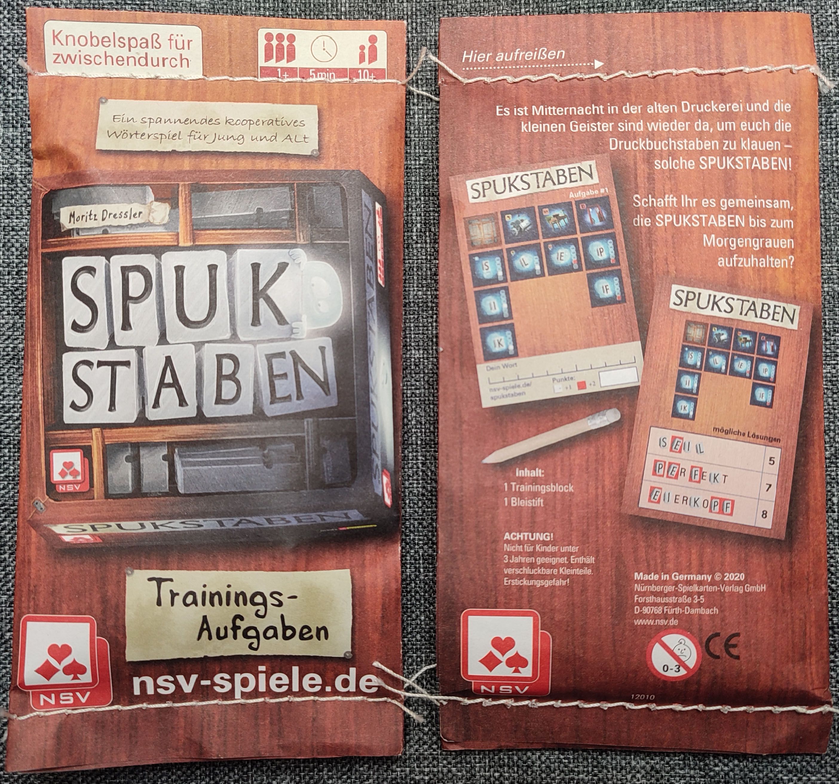 Spukstaben Promo: Trainingsaufgaben