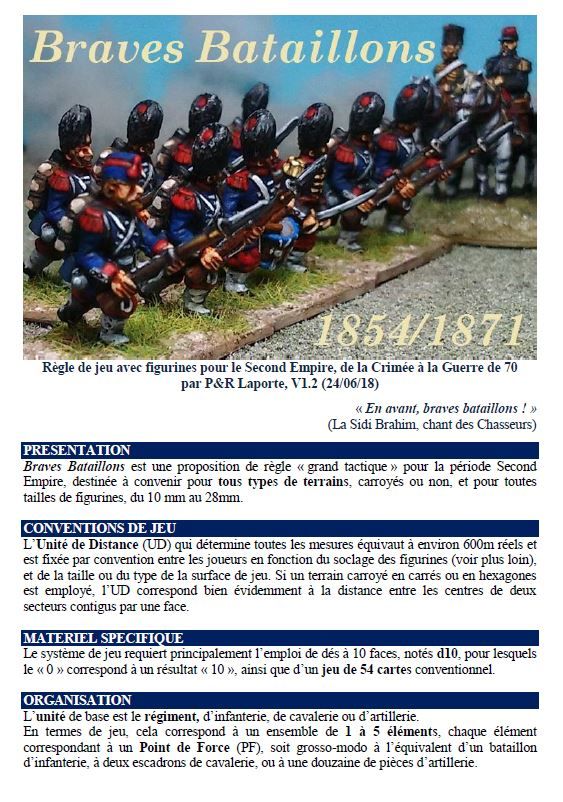Braves Bataillons: règle Second Empire